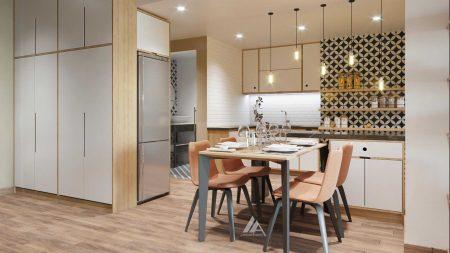 Thiết kế và thi công nội thất phòng bếp -chung cư bà Triệu, Hoàn kiếm, Hà Nội
