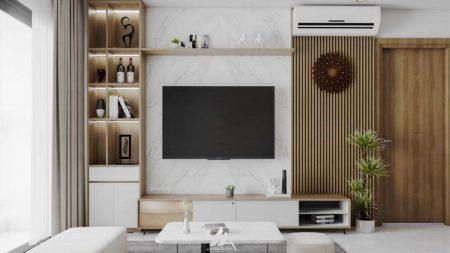 thiết kế và thi công nội thất phòng khách chung cư rosetown -79 Ngọc Hồi, Hoàng Mai, Hà Nội