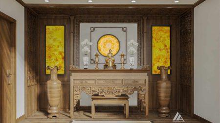 nội thất phòng thờ biệt thự phường hà huy tập, TP Vinh, Nghệ an