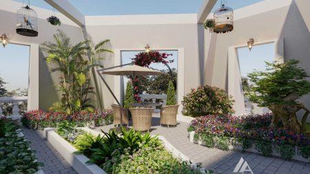 thiết kế sân vườn biệt thự tại thành phố Sơn La-Tỉnh sơn La