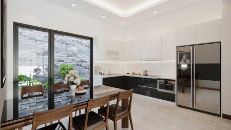 Thiết kế và thi công nội thất phòng bếp hiện đại-tiện nghi nhà Anh Sáng Phường Thanh Châu, Phủ Lý, Hà Nam