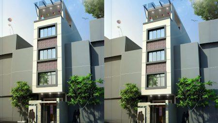 Thiết kế kiến trúc nhà phố 5 tầng hiện đại - Nguyễn TRãi-Thanh Xuân-Hà Nội