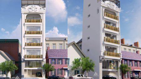 Thiết kế kiến trúc nhà phố 7 tầng hiện đại - Anh Thành - Lê Trọng Tấn - Thanh Xuân - hà Nội
