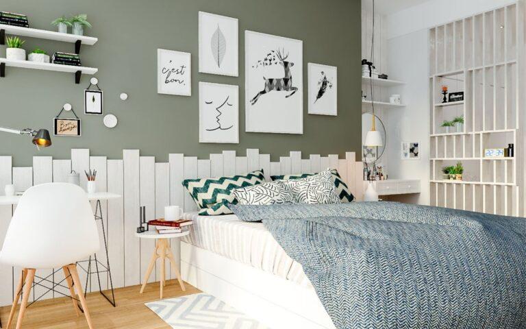 phòng ngủ tươi trẻ - giản dị và tràn đầy sức sống thiết kế phòng cách Bắc Âu