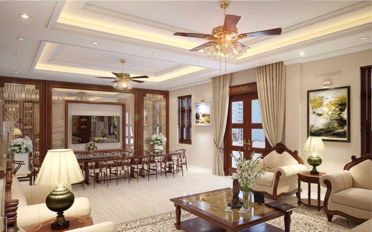 Nội thất phòng khách bếp Tân Cổ Điển Sang Trọng - Đẳng cấp và Quý Phái